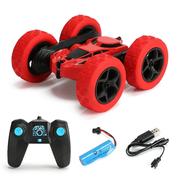 Coche teledirigido para niños, doble cara, rotación de 360°, 2,4 GHz, 5  ruedas, vehículos acrobáticos RC para niños mayores de 8 años, color negro  Ticfox