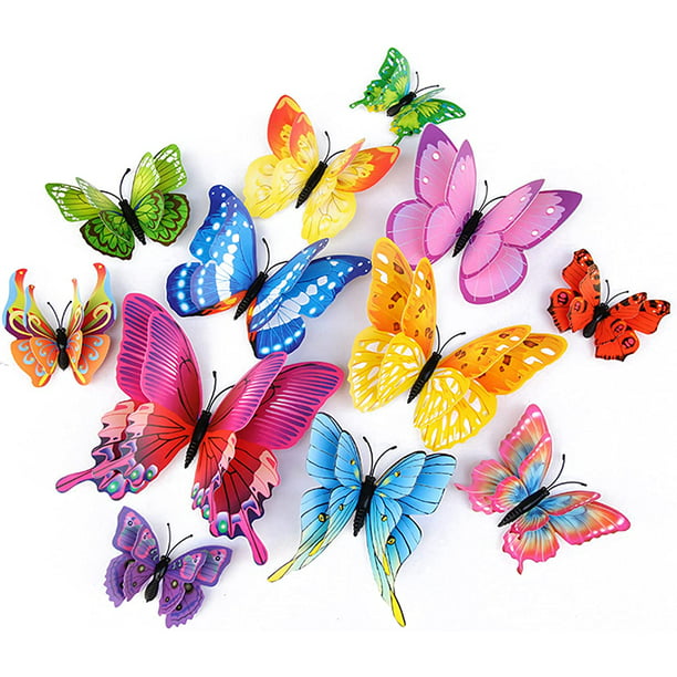 MWOOT 48 piezas mariposas decorativas 3d, mariposas pegatinas de