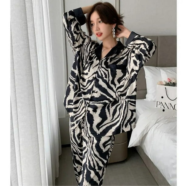 Conjuntos de pijama de las mujeres de seda a rayas de seda pijamas para las  mujeres conjuntos de dormir de seda para las mujeres paiamas para las
