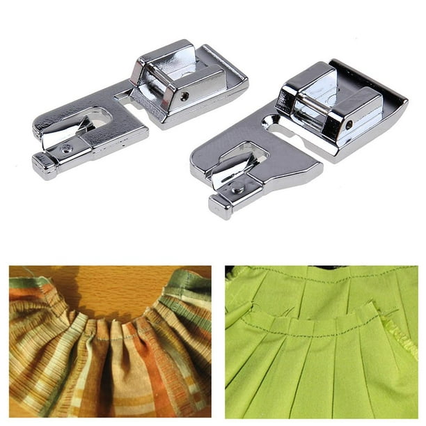2 prensatelas de dobladillo enrollado estrecho de 3 mm + 6 mm para máquina  de coser doméstica (A) Likrtyny Oficina Multiescena Multifunción