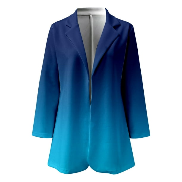  Elegante azul formal traje de negocios de las mujeres