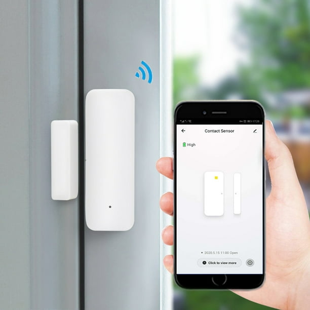 Sensor de puerta inteligente, sensor de puerta WiFi Sensor de puerta de  seguridad para el hogar inalámbrico real Sensor de ventana Wi Fi  Funcionalidad inteligente Jadeshay A