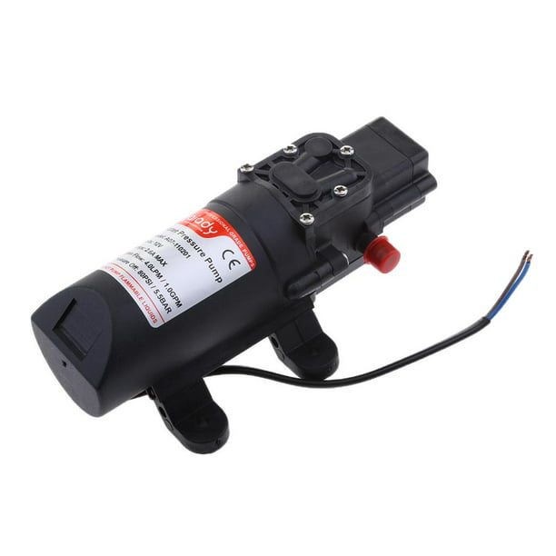 Bomba de agua CC de 12 V, 60 W CC 12 V 116 psi, bomba de agua de micro  diafragma eléctrica de alta presión de 12 voltios con interruptor de  presión