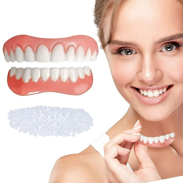 Dentaduras postizas cosméticas Dientes postizos temporales Cubierta dental  superior e inferior