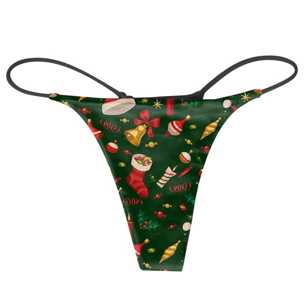 Gibobby Bragas Bikini Elásticas Tanga sexy para mujer Estampado navideño  comodidad Bragas cintura（Be Gibobby