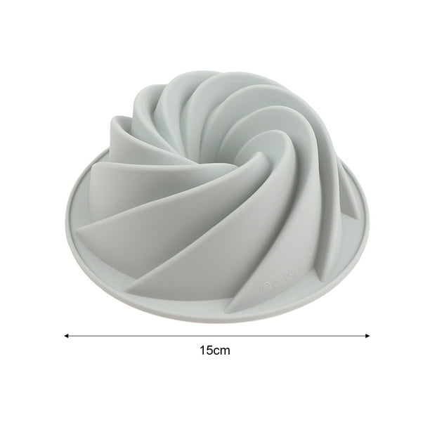 SHANIABELLE Molde de silicona con 6 cavidades con diseño en espiral, molde  para hornear para el día del niño, pasteles, gelatina, gelatina, marco