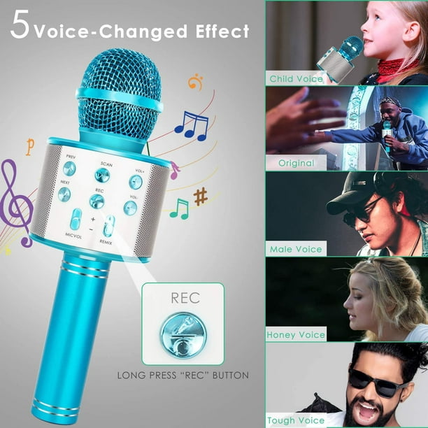 Microfono Inalambrico Bluetooth Para Karaoke PortTil Multicolor Android  Iphone