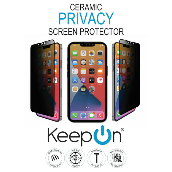 protector de pantalla para telefono movil  marca keepon para apple para modelos  iphone 13 mini  vidrio privado anti spy paquete con dos piezas apple privacy