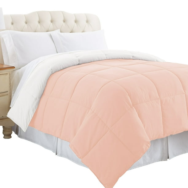 acolchado reversible Genoa King Size Box The Port, blanco y rosa" Benzara BM202054 | Walmart en línea