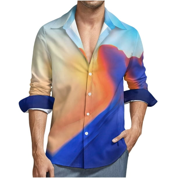 Camisa de manga larga con informales para hombre sin Pompotops | Walmart línea