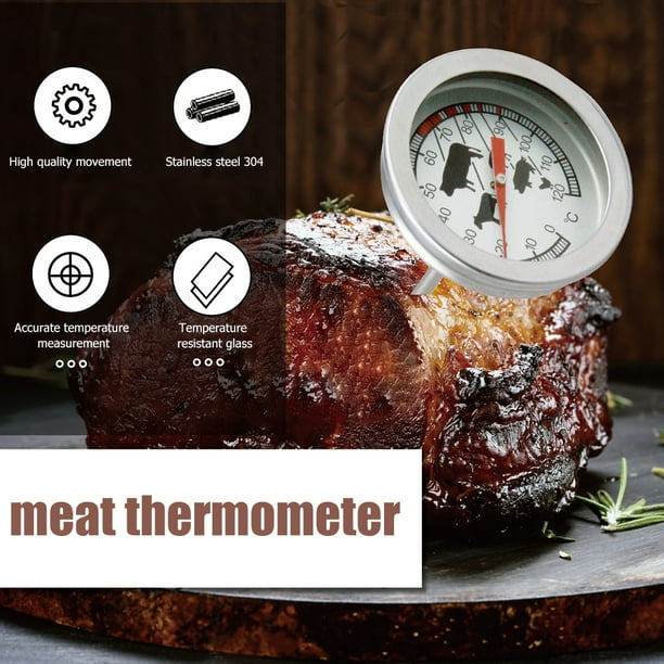 Termómetro de Horno Acero Inoxidable Medidor de Temperatura de Carne y  Alimentos