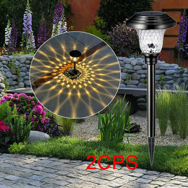 Solpex - Juego de 12 luces solares de exterior para jardín, patio, paisaje,  camino y entrada (blanco cálido)