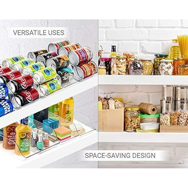 Dispensador de latas de cocina de pie, organizador de almacenamiento para  sopas de alimentos enlatados, soporte vertical compacto transparente