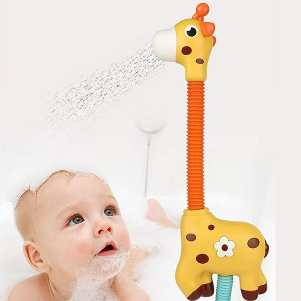 Ducha con cabezal eléctrico para niños, con diseño de jirafa y