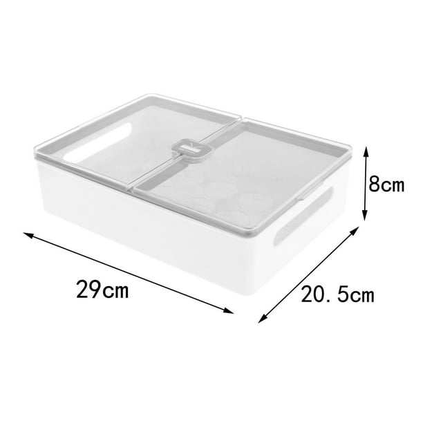 Caja de plástico con tapa y asa Nº24, transparente, cajón de