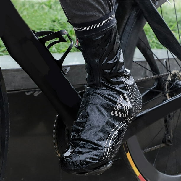 Soidarity Cubrezapatos de ciclismo para bicicleta de carretera, cubrebotas  a prueba de viento, botines impermeables, puntera cálida para Ciclismo  negro L