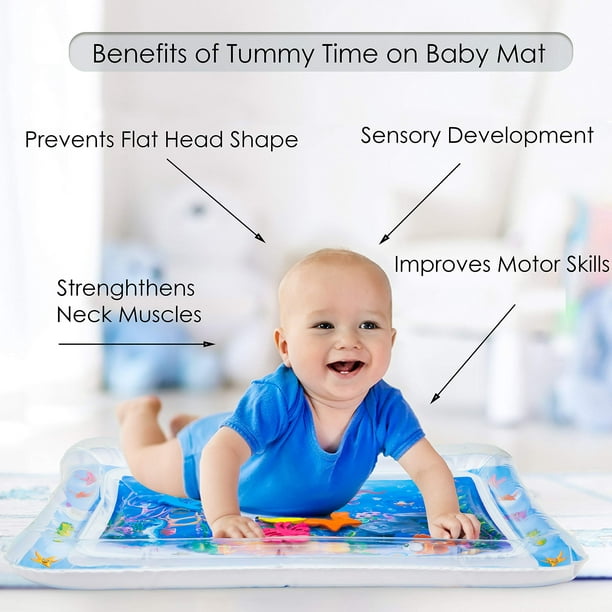 La colchoneta de agua inflable Tummy Time Premium para bebés y niños  pequeños es el centro de actividades de juego perfecto para su bebé Sincero  Hogar