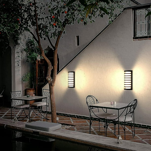 Aplique Solar Muro Exterior Diseño Moderno Luz Cálida