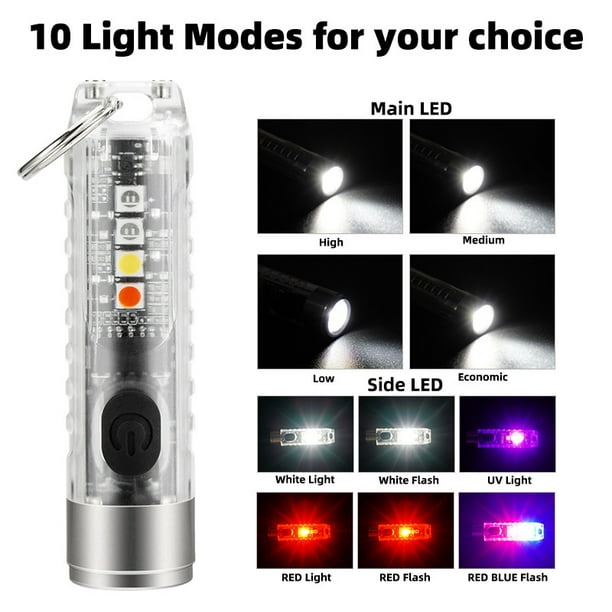 Mini Linterna LED De Alta Potencia, Llavero Con Luz De Flash A