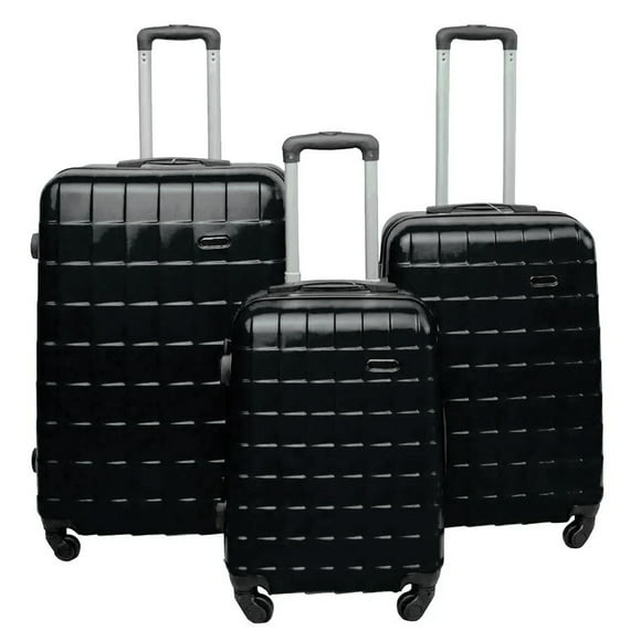 juego 3 maletas rigidas rack  pack set viaje negro