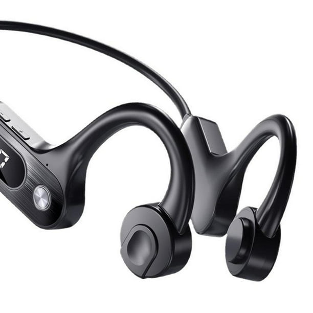 Auriculares de conducción de aire de oído abierto, Bluetooth 5.3  inalámbricos con micrófono, sonido estéreo, impermeables, a prueba de  sudor