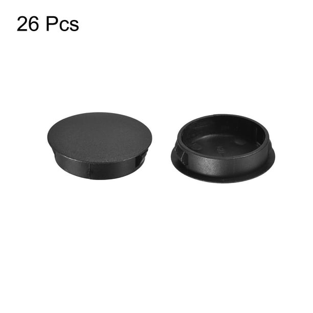 250 tapones de plástico de 6 tamaños, color negro, redondos, con agujero de  bloqueo, tapa de rosca a presión, surtido para muebles de gabinetes de –  Yaxa Colombia