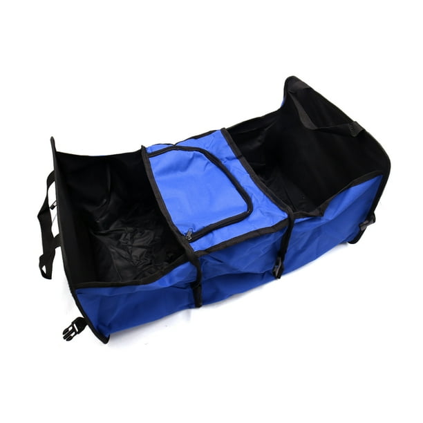 Organizador del Maletero Coche Plegable Bolsa Plegable Multi Compartimento  Azul Unique Bargains Organizador de maletero de coche