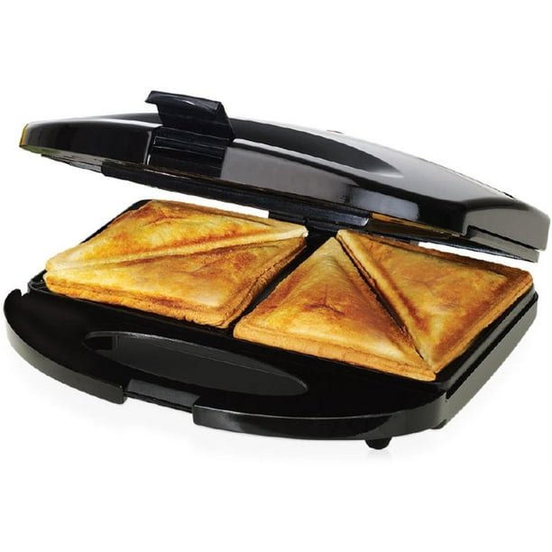 OSTBA Sandwichera, tostadora y prensa eléctrica Panini con placas  antiadherentes, luces indicadoras LED, mango Cool Touch, color negro