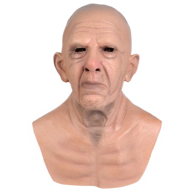 Máscara realista para hombre viejo 3D