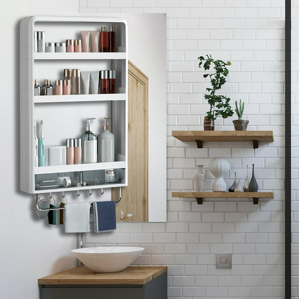 Estante de baño organizador estante de almacenamiento accesorio montado en  la pared estante de ducha perfecl Organizador de baño