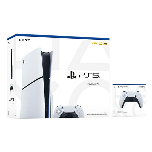 Consola de Videojuegos Sony PlayStation 5 SLIM, 2 Controles Dualsense  Blancos; 1TB, Edición Standard Sony Blanco