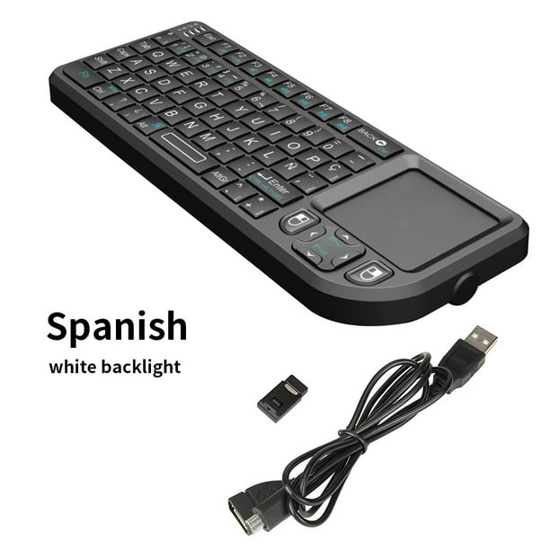  Demeras Teclado inalámbrico Touchpad, sensible Durable portátil  tamaño Touchpad teclado para el hogar (negro) : Electrónica