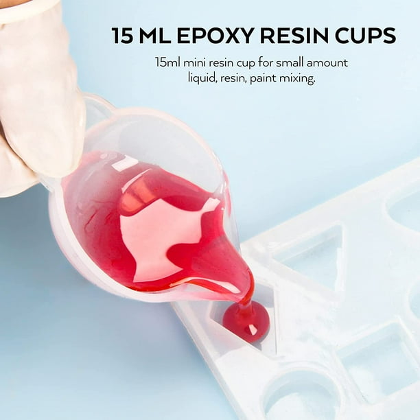 Kit de vasos medidores de resina de silicona para mezclar resina epoxi
