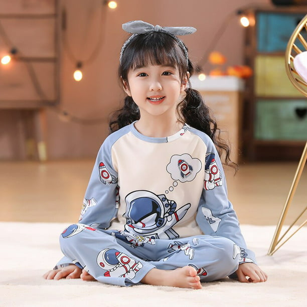 Conjunto pijama de Blancanieves de Disney para niños, ropa de dormir niñas, primavera y otoño, pijamas de Navidad de manga larga dibujos animados para bebés, altura 100-110cm Gao Jinjia