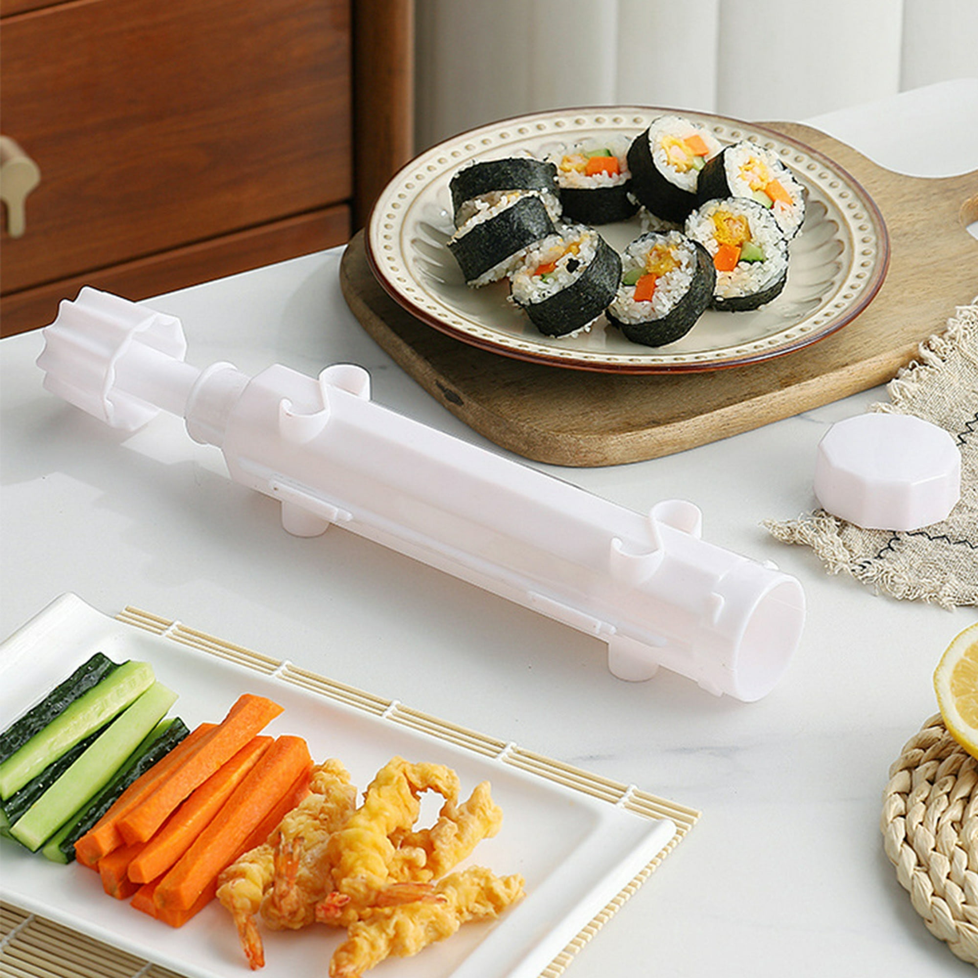  Kit de fabricación de sushi: el kit de fabricación de sushi de  chef de confianza para principiantes viene con instrucciones paso a paso,  videos y recetas para comenzar. Kit de sushi