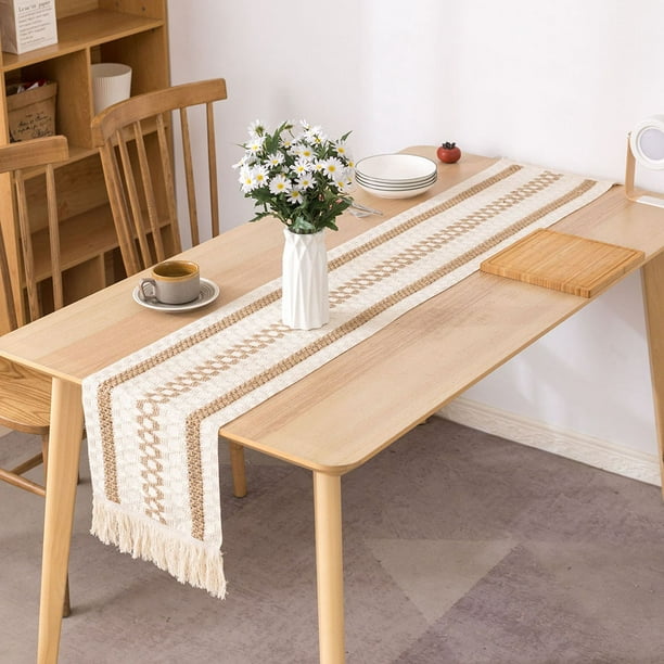 Juego de camino de mesa moderno de lujo de 12 x 71 pulgadas, camino de mesa  para escritorio, camino de mesa con diseños de moda para el hogar, caminos