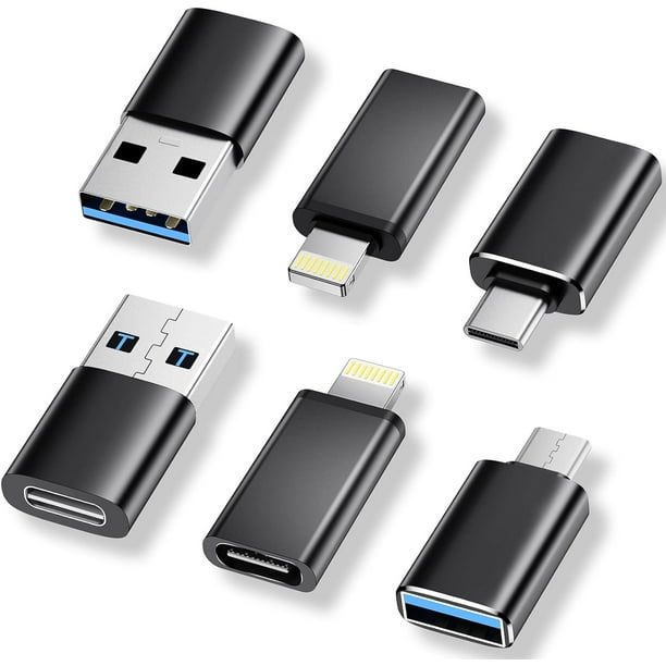 Adaptador USB C hembra a USB macho (paquete de 4), convertidor de
