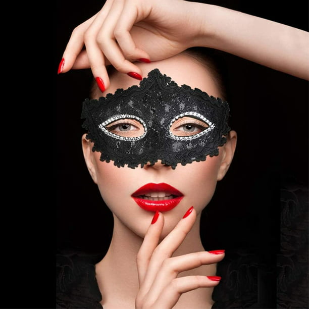 Pareja máscara veneciana máscara de mascarada mujer encaje máscara veneciana  para mujer hombre fiesta de disfraces Rojo Verde Cocina, Decoración y Otros