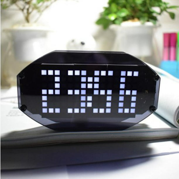 Reloj de escritorio con alarma, reloj digital decorativo de con hora, Azul  kusrkot Despertador de sobremesa de mesa