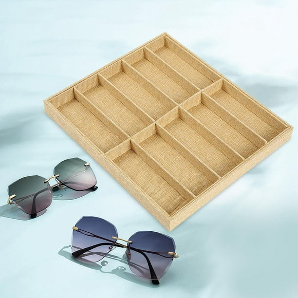 Caja de exhibición de gafas, organizador de gafas de sol, soporte de  exhibición de joyería, duradero Yinane Estuche de almacenamiento para gafas  de sol