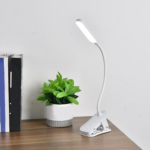 Lámpara de escritorio lámpara USB recargable en luz del libro para , brazo  flexible para el cuidado Colco Luz de escritorio con clip
