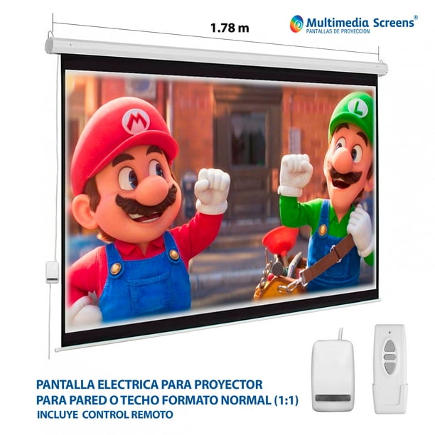 PANTALLA MURAL ELECTRICA APPROX (166quot,) 300x300 PROYECTOR TECHO/PARED -  Tela