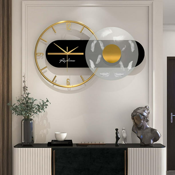  Reloj de pared grande con diseño creativo de Duvar Saati Relogio  de Parede, moderno reloj de pared para decoración de sala de estar, 8.0 in  : Hogar y Cocina