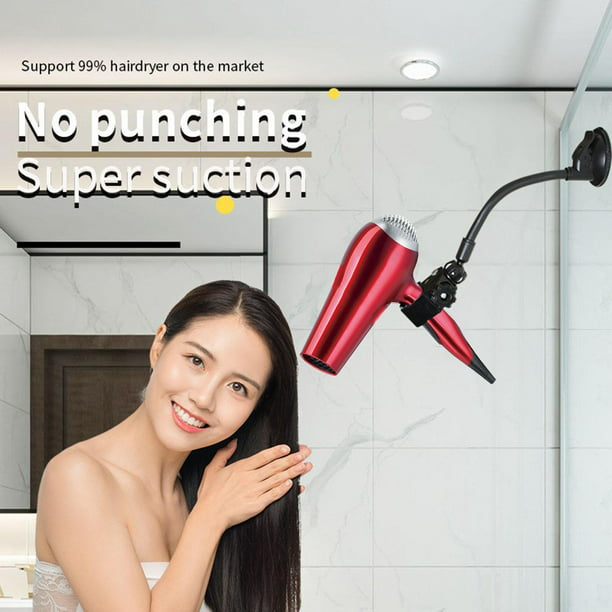Soporte para de cabellero flexible Estante con ventosa Organizador de  espacio Soporte para de cabell Zulema Soporte para secador de pelo