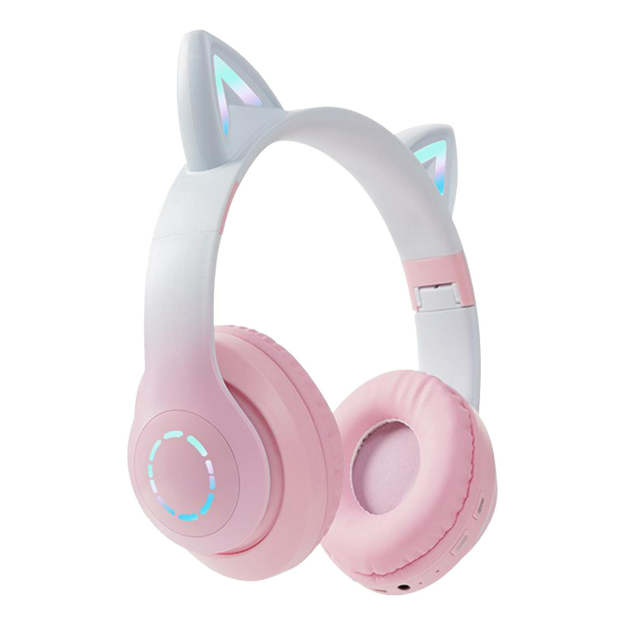 Audifonos Inalambricos Bluetooth 5.0 Cat LED Mic Auriculares para Mujer  Niñas