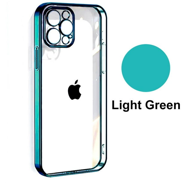 Funda transparente MagSafe iPhone 11 borde de color (verde)