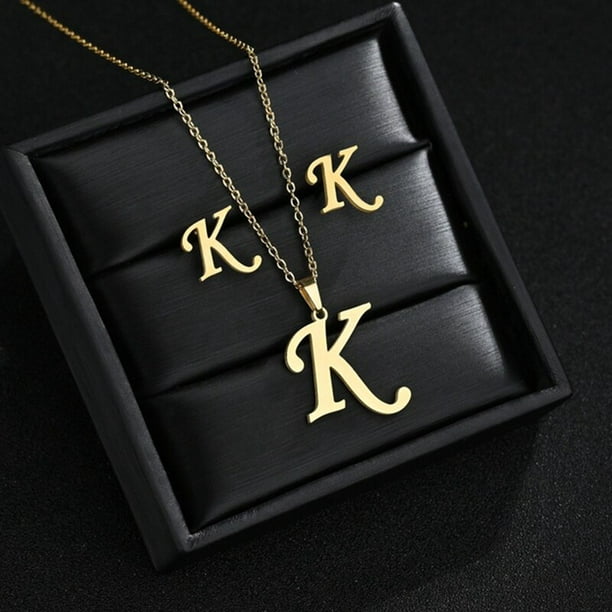 Llavero inicial de la A a la Z, cadena de moda del alfabeto para mujer y  hombre, joyería de acero inoxidable, regalo con la letra J KK 10, plateado