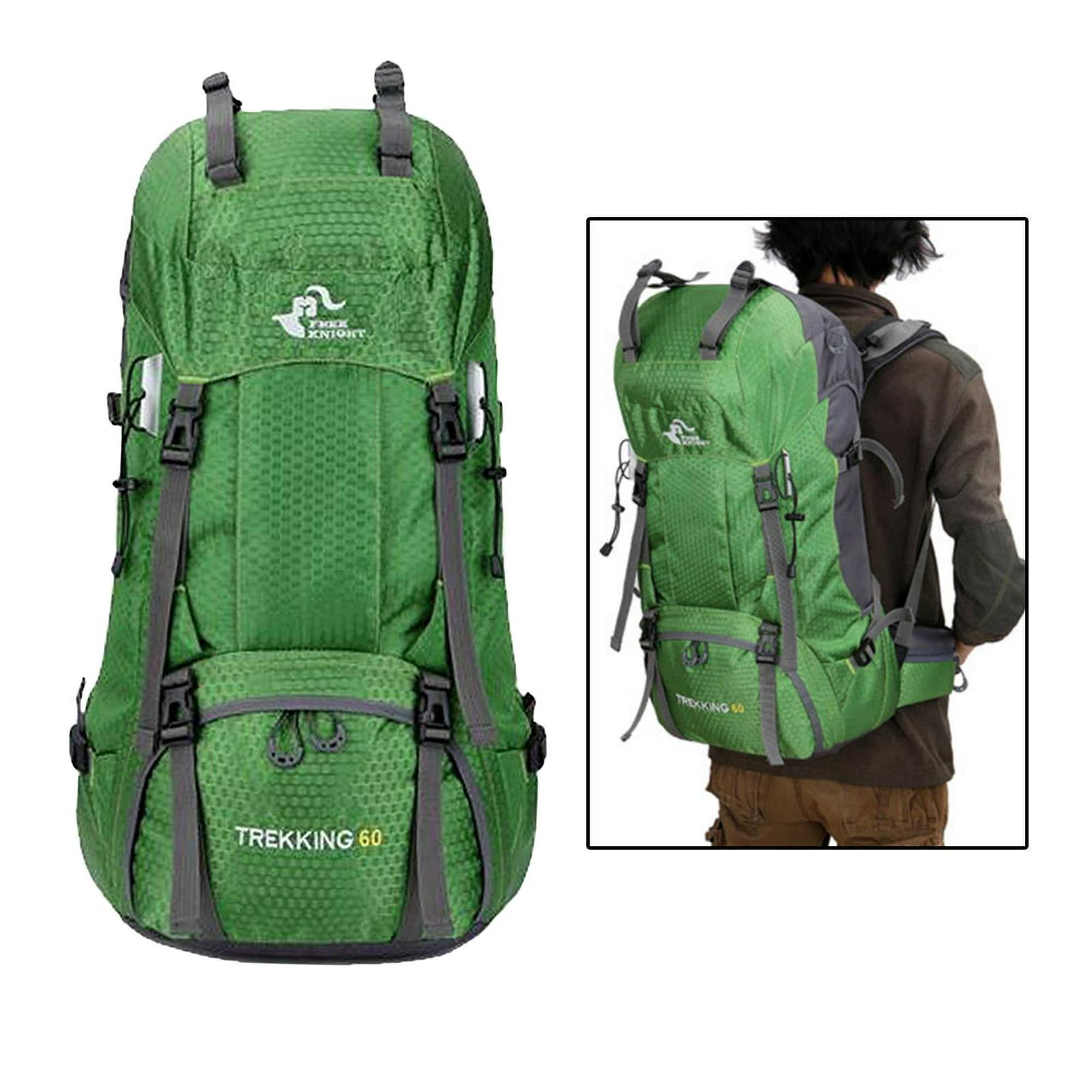 Mochila de senderismo | Mochila ligera de camping Essentials para hombres y  mujeres, bolsa de viaje para caza y más, Negro -, 50 litros