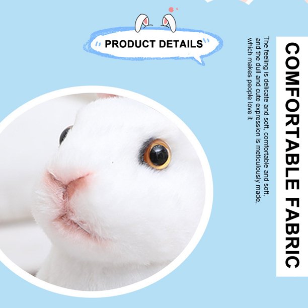 Lindo animal realista PP algodón relleno peluche conejo conejito niños  juguetes (B marrón) Hugtrwg Libre de BPA