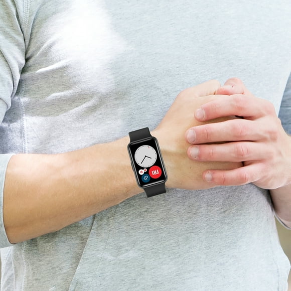 banda de silicona para huawei smart watch fit correa herramienta pulsera de repuesto herramientas jshteea